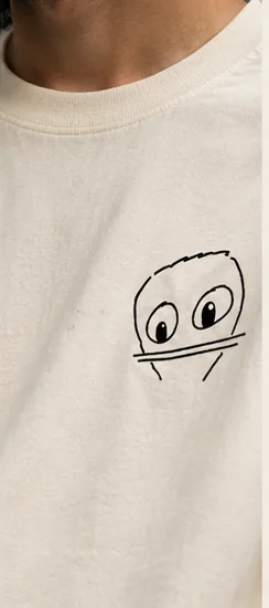 Visualisierung: Nahaufnahme des Gesichts auf dem Shirt